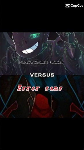 Nightmare sans VS. Error sans #undertale #sansmeme #sans