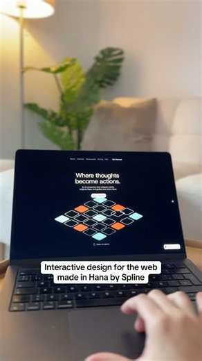 A touch of 3D interactivity for your website ✨ #webdesign #webdevelopment #webdev #uiux #spline