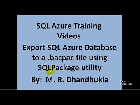 SQL Azure - Export SQL Azure Database to a .bacpac file using SQLPackage utility