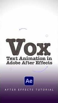 Vox Style Text Animation in After Effects
