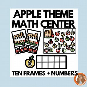 Apple Theme Ten Frame Math Centers Preschool Low Prep Number Preschool
