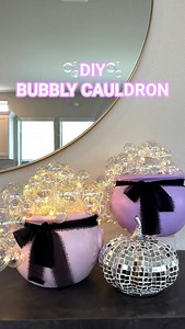 🫧DIY bubbly cauldron 💗comment “SPOOKY” to get the links to the products you need sent to your DM’s! These were so fun to make! Can make them black to add to your home decor or these pastel ones would be So cute for a playroom or kids room too! . 🛍️ Linking everything you need including these cute pastel cauldrons on our @amazonhome storefronts in our bio✨ • What you need: • cauldron (these were from Michael’s last year but if you can’t find these color of cauldrons, use the black we 🔗’d or s