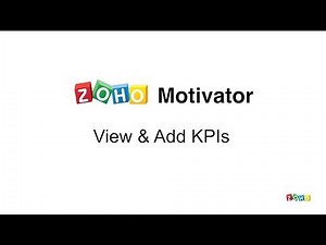Zoho Motivator: View & Add KPIs