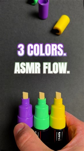 💜 3 Colors ASMR Flow | Satisfying Markers