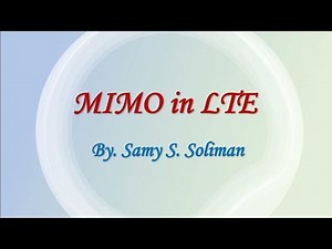 LTE (05 - MIMO in LTE)