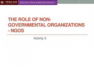 The Role of Non-Governmental organizations - ngos - SlideServe