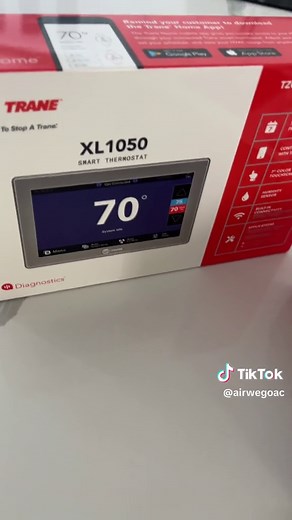 Trane XL1050 Communicating Thermostat. The Trane XV systems are the best, we install them all the time and dont have any issues 🧊 🔥 #acrepair#acinstallation#actuneup#airconditioning#southflorida#bocaraton#boyntonbeach#wellington#wpb#pga#jupiter#acrepairwpb #propertymanagement#trane#carrier#rheem#lennox#remehalo#homeimprovement#homedepot