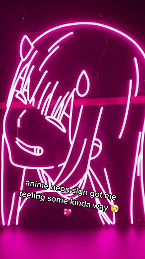 Neon Anime Girl: Zero Two Outfit Showcase