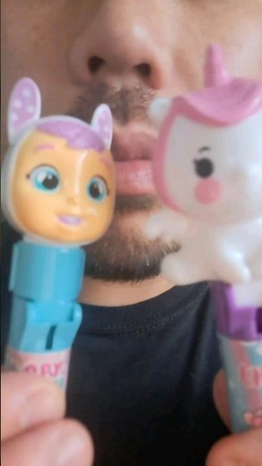 ASMR Cry Babies & Unicorn Yuzu Lollipop eating sounds mukbang #youtubeshorts #shorts