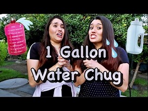 Twins try 1 Gallon Water Chug!