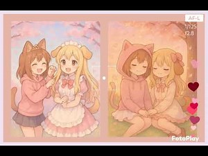 🐈 Ai Rosie Harmony “Cat & Puppy Girlfriends (Two Hearts, One Purr, One Wag)” 🐕