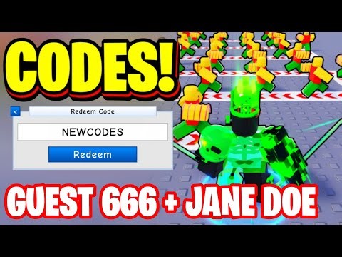 NEW! ALL GUEST 666 + JANE DOE UPDATE CODES FOR RETRO TOWER DEFENSE! ROBLOX RETRO TOWER DEFENSE CODES
