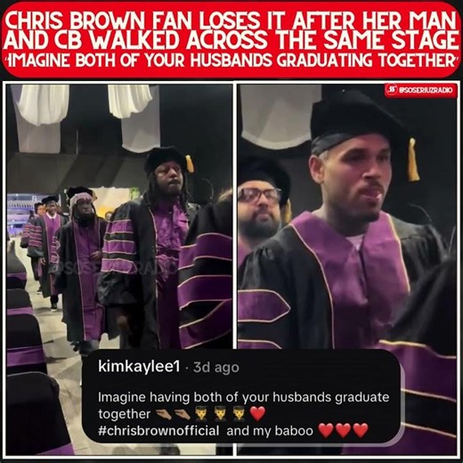 CHRIS BROWN FAN LOSES IT AFTER BOTH HER 'HUSBANDS' ENDED UP AT THE SAME GRADUATION!