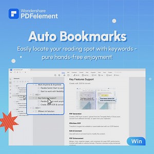 Tired of the hassle of manual bookmarking? Why not give Auto Bookmark a try!✨ Click the link to update and give it a shot!https://bit.ly/3QTfDbT It automatically identifies key content and chapters based on keywords and titles, allowing for effortless navigation. Plus, you can customize the generated bookmarks to suit your reading preferences! #AutoBookmark #EffortlessReading #Wondershare #PDFelement #WhatsNew #Win | Wondershare PDFelement | Facebook