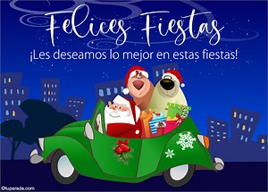 Feliz Navidad con Papá Noel, tarjetas de Navidad