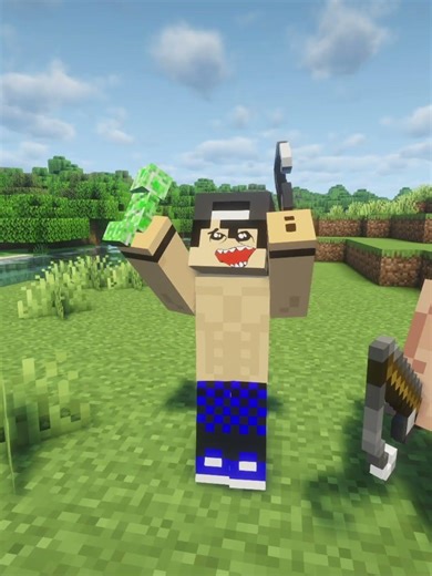 Tamed a Creeper in Minecraft #minecraftmemes #minecraft #minecraft