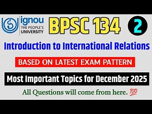 BPSC 134 Important Questions December 2025 | IGNOU BPSC 134 Question Paper 2025 |BPSC 134 Paper 2025