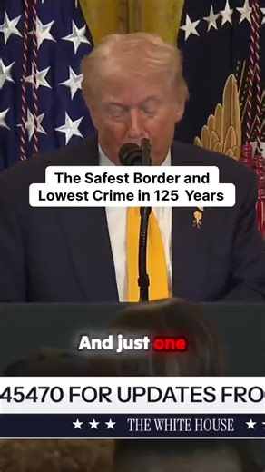 🤯 One year ago vs. NOW: The border narrative flipping from 'worst ever' to 'safest ever'! Talk about a turnaround. Even more staggering? Claims of crime rates dropping to the lowest level in **125 years**. The statistics being discussed suggest monumental shifts are being claimed by The White House. What are your thoughts on these massive changes? #BorderSecurity #CrimeStats #PoliticalUpdate #125Years #NewsDrop
