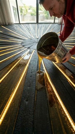 LAVA RIVER Floor Build - Most Satisfying DIY You'll See Today!