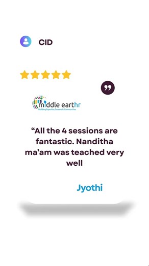 Middle Earth HR on Instagram: "📘 Program Brochure & Details: 👉 https://www.middleearthhr.com/instructional_design_certificate.html 📝 Interested in joining upcoming batches? Fill this quick 20-second enquiry form: 👉 https://forms.gle/VEUjd7W1z3HQFtFA6 In this video, participants share their learning experience and key takeaways from the CID – Certified Instructional Designer program by Middle Earth HR. The CID program equips L&D professionals, trainers, educators, and aspiring instructional d