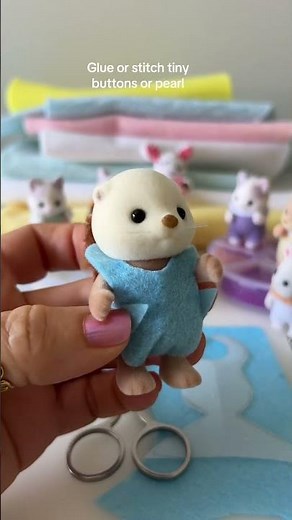Very easy diy fir your calico critters . #sylvanianfamilies #calicocritters #handmade . #シルバニアファミリー