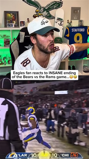 Austin Lauver on Instagram: "CALEB WILLIAMS WILL NEVER BE LIKE JALEN HURTS… If viewing, follow @tinyy.tino #nfl #nflplayoffs #chicagobears #rams #reaction"