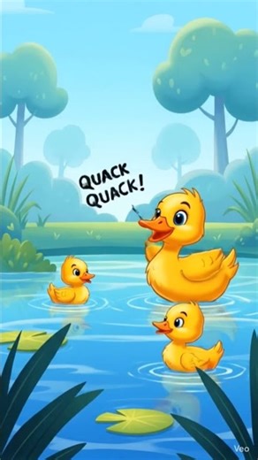 4️⃣ Cute Duck Cartoon 🦆 5 Little Ducks Nursery RhymeEnglish