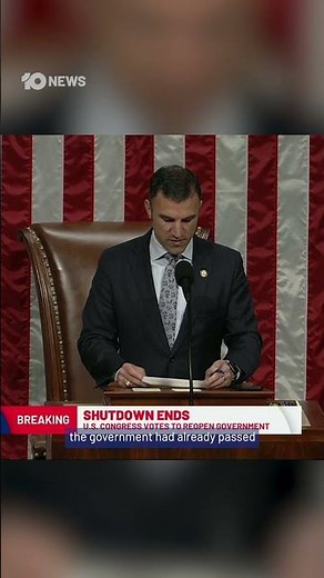 US Congress Votes To Reopen Government After Longest Shutdown In History | 10 News
