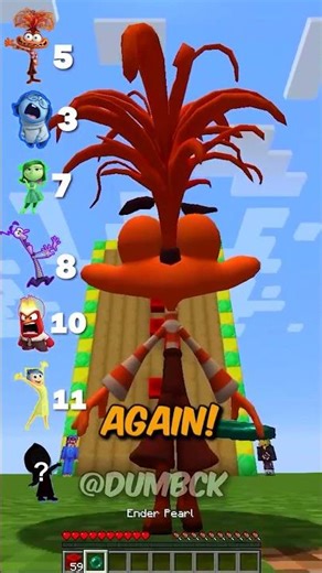 Placing Blocks vs Inside Out Abilities in Minecraft! ⛏️ #shorts