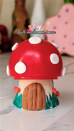 Diy bulb mushroom #shorts #viralshort #shortviral #diy #crafing #diymushroo #bulbdiy