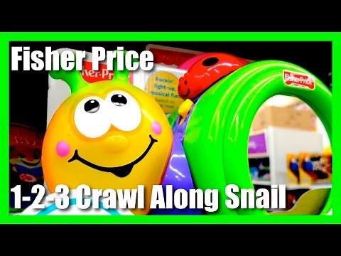 Fisher Price 1-2-3 Crawl Along Snail - Light Up Musical Giggle Fun Toy