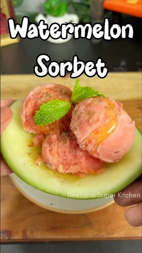 How To Make Watermelon Sorbet At Home! 🍦 3-Ingredient Summer Recipe