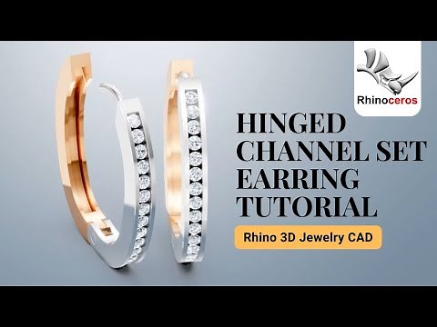 How to Design a Secure Hinge for Channel-Set Earrings in Rhino 3D! 💎✨ #506