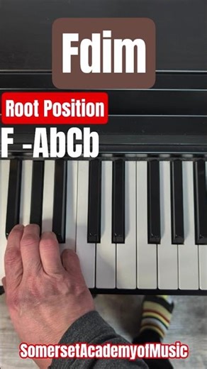 F Diminished Chord Piano Inversions #easypiano #pianotutorial #diminishedchord