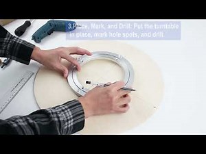 How to install the lazy susan with screws?
