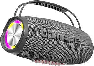 Compaq 35W Bluetooth Speaker – Portable Speaker with Bluetooth 5.0, IPX6 Waterproof, Uninterrupted Playtime, LED – Power and Performance for Indoor and Outdoor