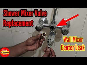 Wall mixer center spindle repair | Bathroom shower mixer tap leaking