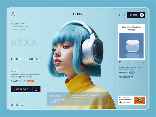 Modern Headphone Website Design