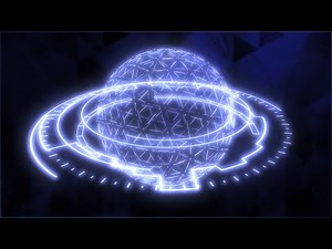 Abstract Futuristic Globe HUD Element Digital Grid Sphere Rotating 4K UHD 60fps 1 Hour Video Loop