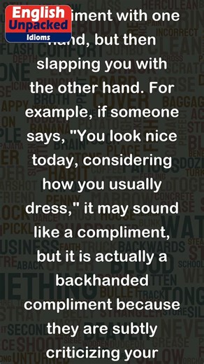 Backhanded compliment