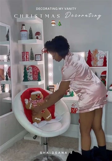 Decorating my vanity for Christmas with my daughter 🎄☃️ • • • #locs #microlocs #starterlocs #decoration #homedecor #decor #christmas #vlogmas #christmastree #christmasdecor #locjourney #mommyandme #dollargeneral