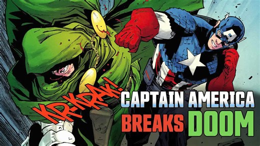 Captain America destroys Doctor Doom