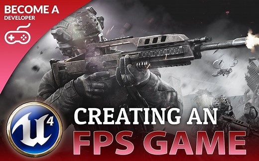 用绝地求生的开发引擎，制作一款FPS游戏吧。UE4(虚幻4)系列入门教程《第一人称射击FPS教程》【1-55P】完整版【中文字幕】by Virtus Learn