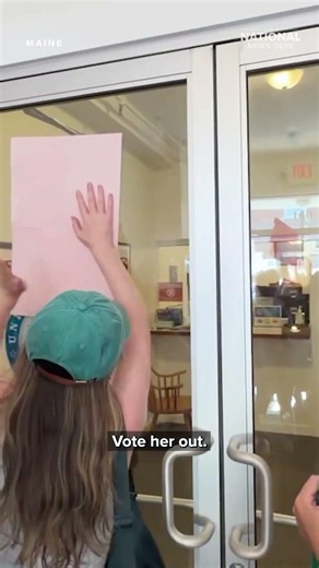 Protestors knock down the door at Sen. Collins office after ICE shooting