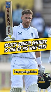 6.7K views · 285 reactions | "What he's done today is what marks him out as one of the greats."  Joe Root's masterful century on day one in Ranchi is one of his very best  Spotify: sptfy.com/Q4ku Apple Podcasts: shorturl.at/aotvR YouTube: youtu.be/HdKECwdju_A #Cricket #LoveCricket #CricketVideos #CricketPodcast #IndianCricket #EnglandCricket #JoeRoot #INDvENG | Wisden Cricket | Facebook