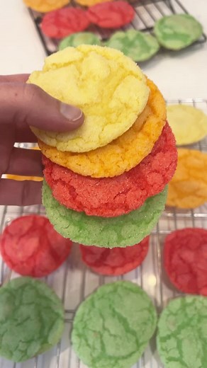 Jello cookies! Cream cheese sugar cookies with flavored jello. Get the full recipe at https://balancingmotherhood.com/jello-cookies/ #jellocookies #busymom #easyrecipe #rainbowfood | Balancing Motherhood