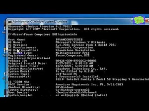 how to use systeminfo command