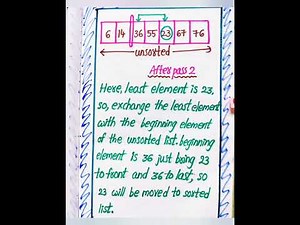Selection Sort Example-3 in Data Structures notes by LahariLectures | SelectionSort |DataStructures
