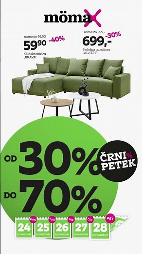 mömax - Črni petek 30-70% na več 1.000 izdelkov