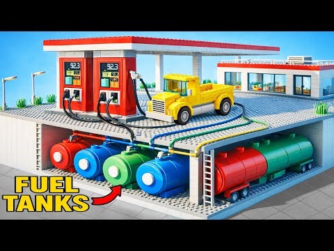 LEGO Gas Station with Underground Fuel Tanks